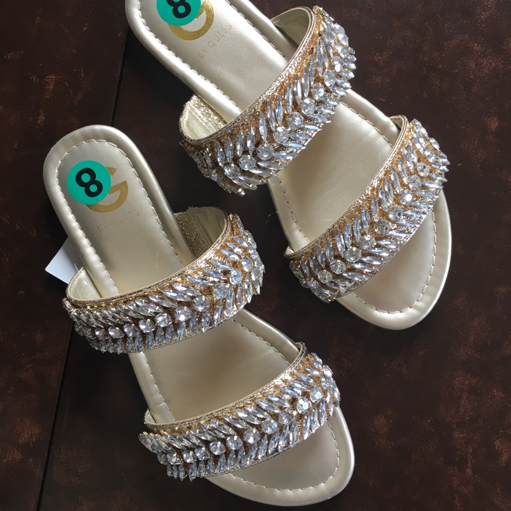NWT Guess Rhinestone Sandals - Sz. 8